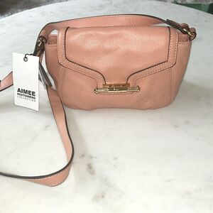 Aimee Kestenberg Pink Leather Crossbody Bag